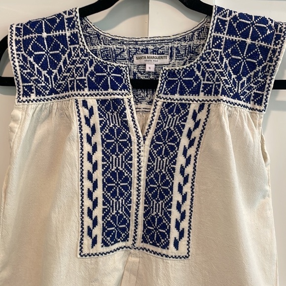 Santa Marguerite Haute Folk Mexico Hand Embroidered Dress - Picture 5 of 11